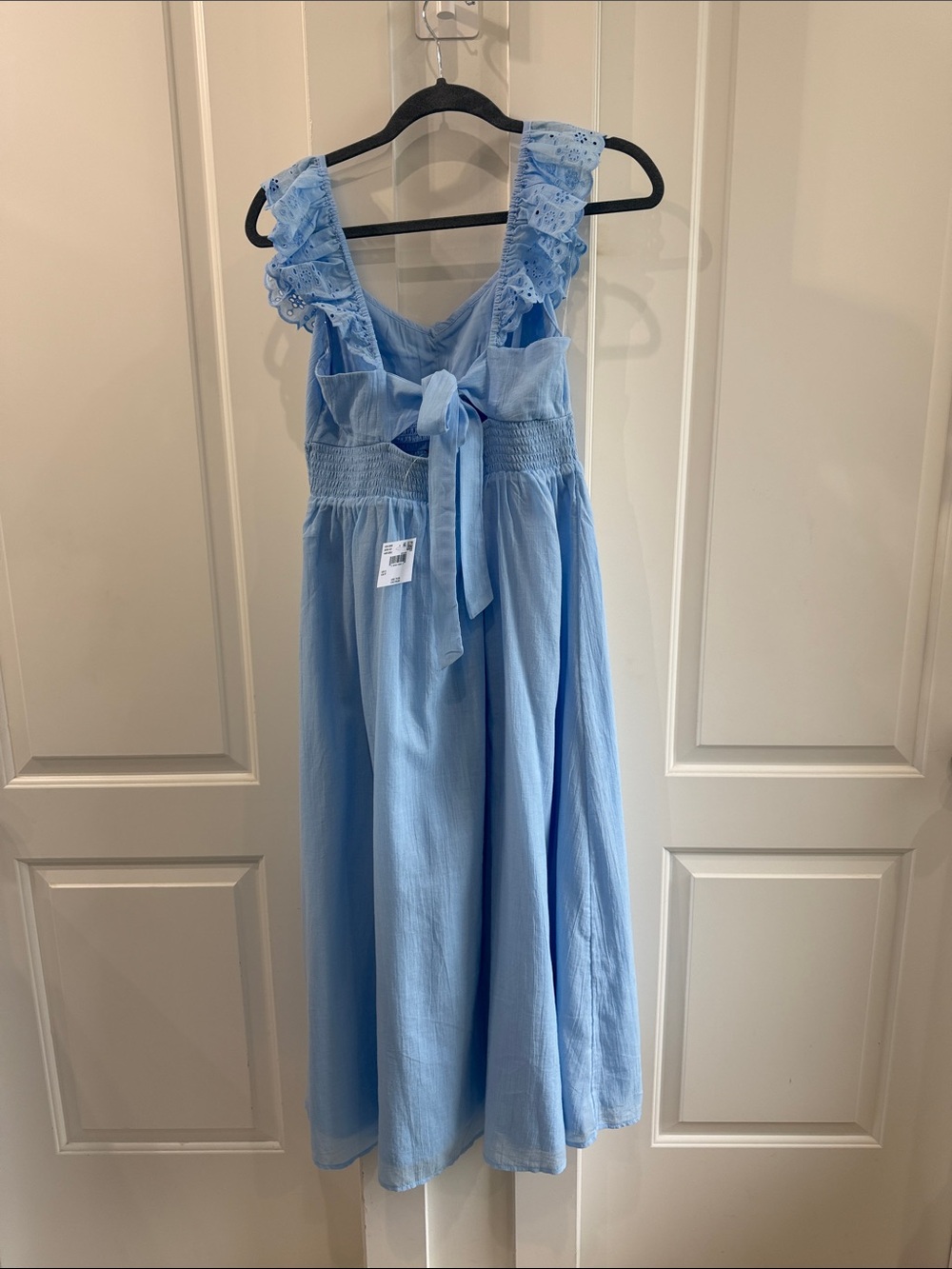 Light Blue Sundress with Eyelet Ruffle - Picture 2 of 7
